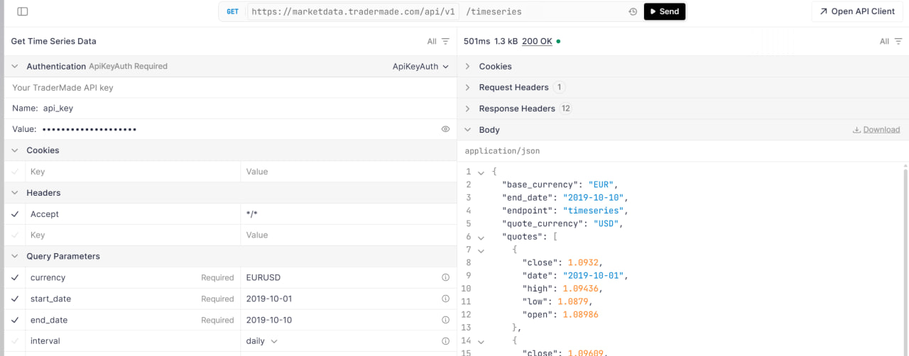 Timeseries Endpoint